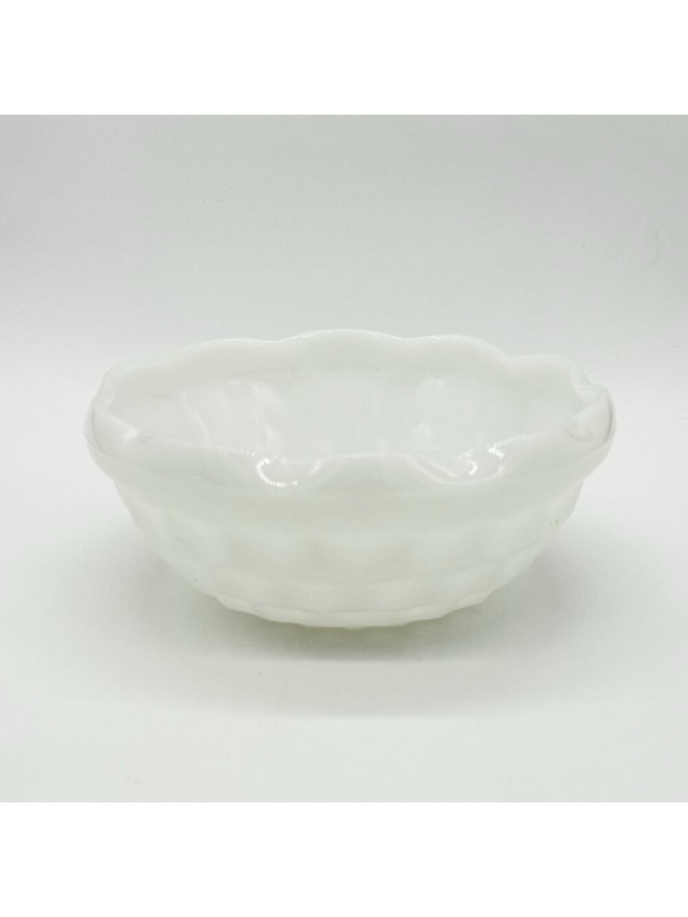 Vintage White Milk Glass Serving Bowl Candy Bowl 7 Inches Across